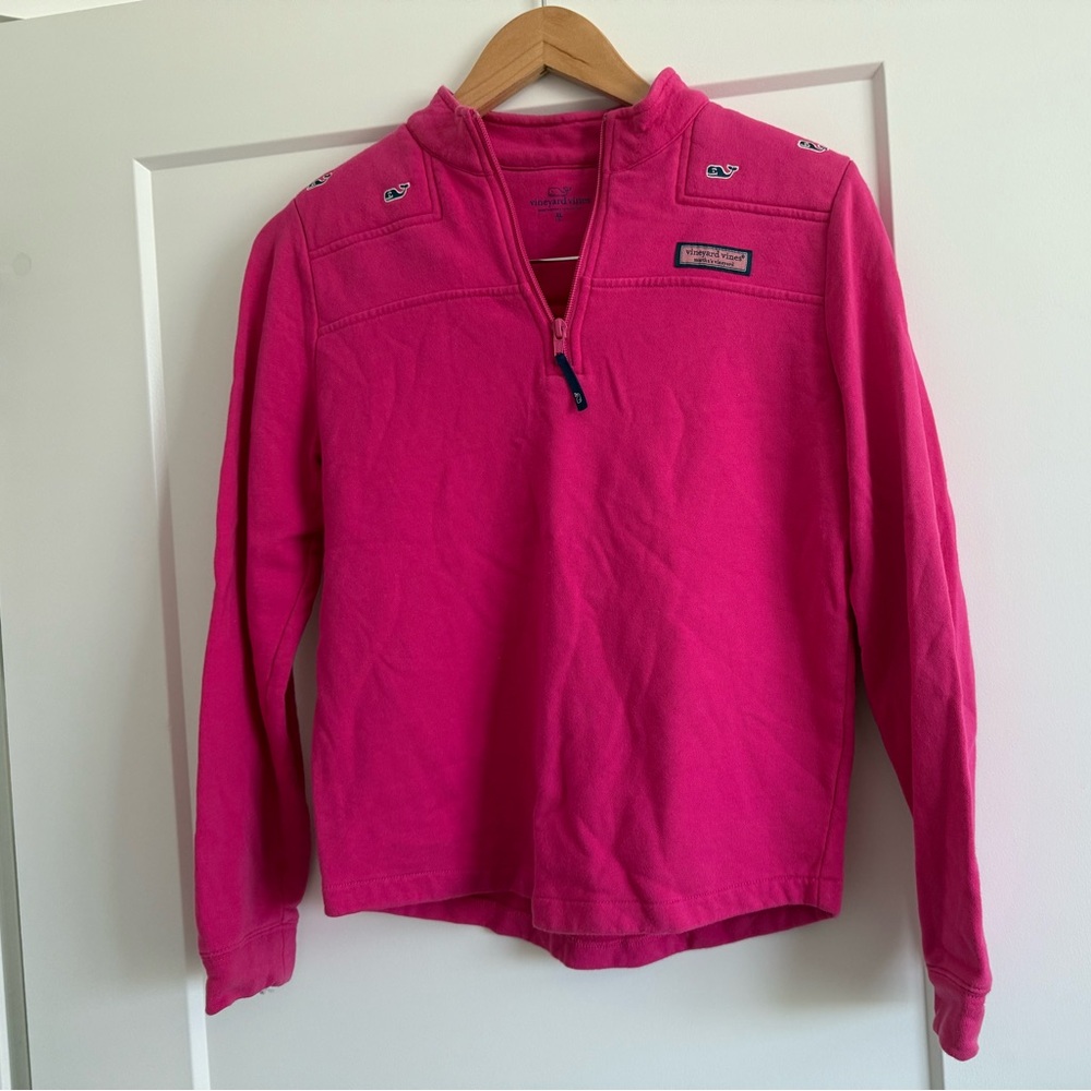 Vineyard Vines Pink Quarter-Zip Pullover